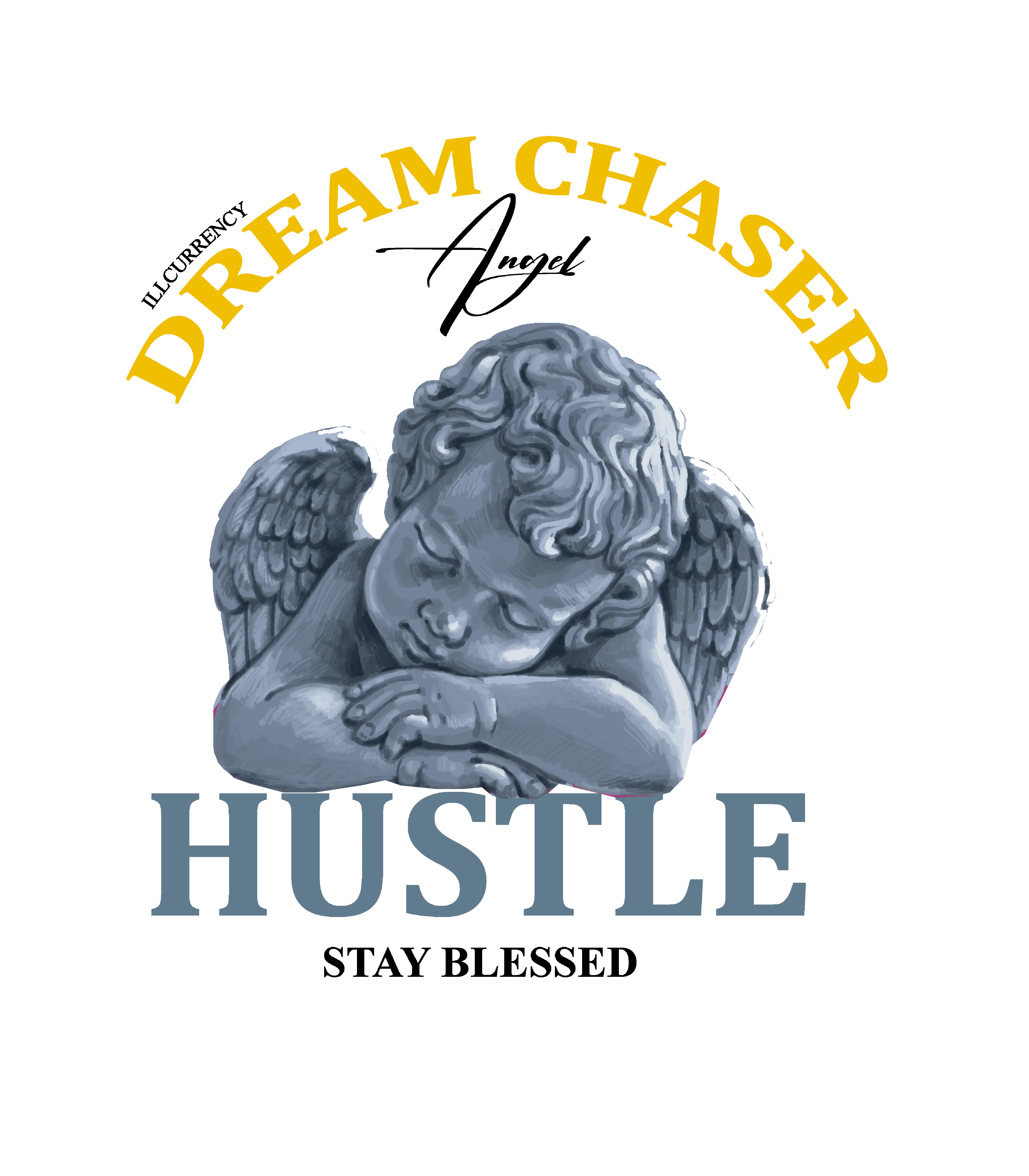 AIR JORDAN 13 “BLUE GREY” | illcurrency White T-Shirt (Dream Chaser Angel)