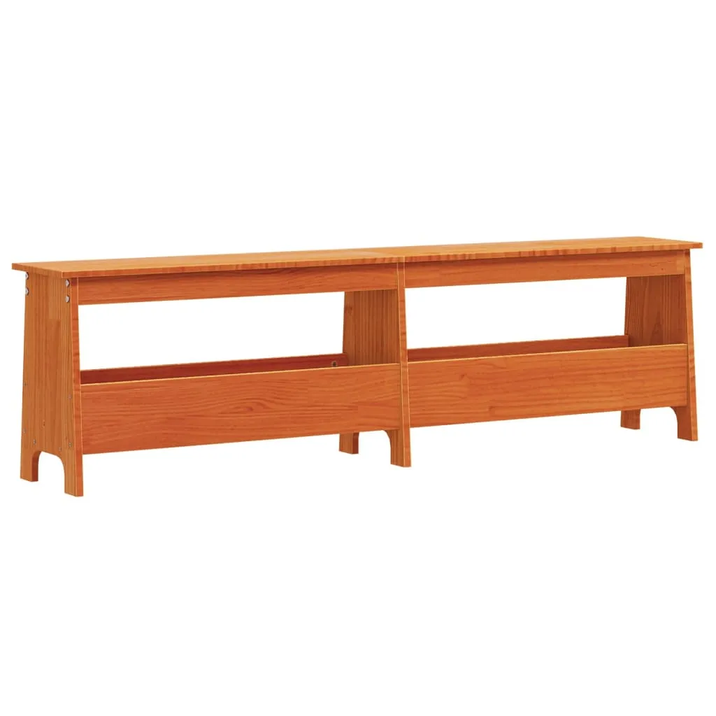 Hall Bench Wax Brown 160x28x45 cm Solid Wood Pine