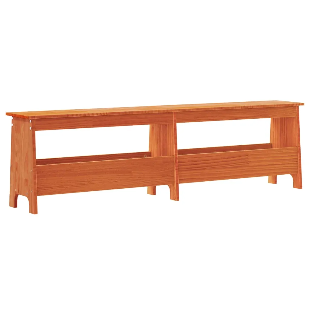 Hall Bench Wax Brown 160x28x45 cm Solid Wood Pine