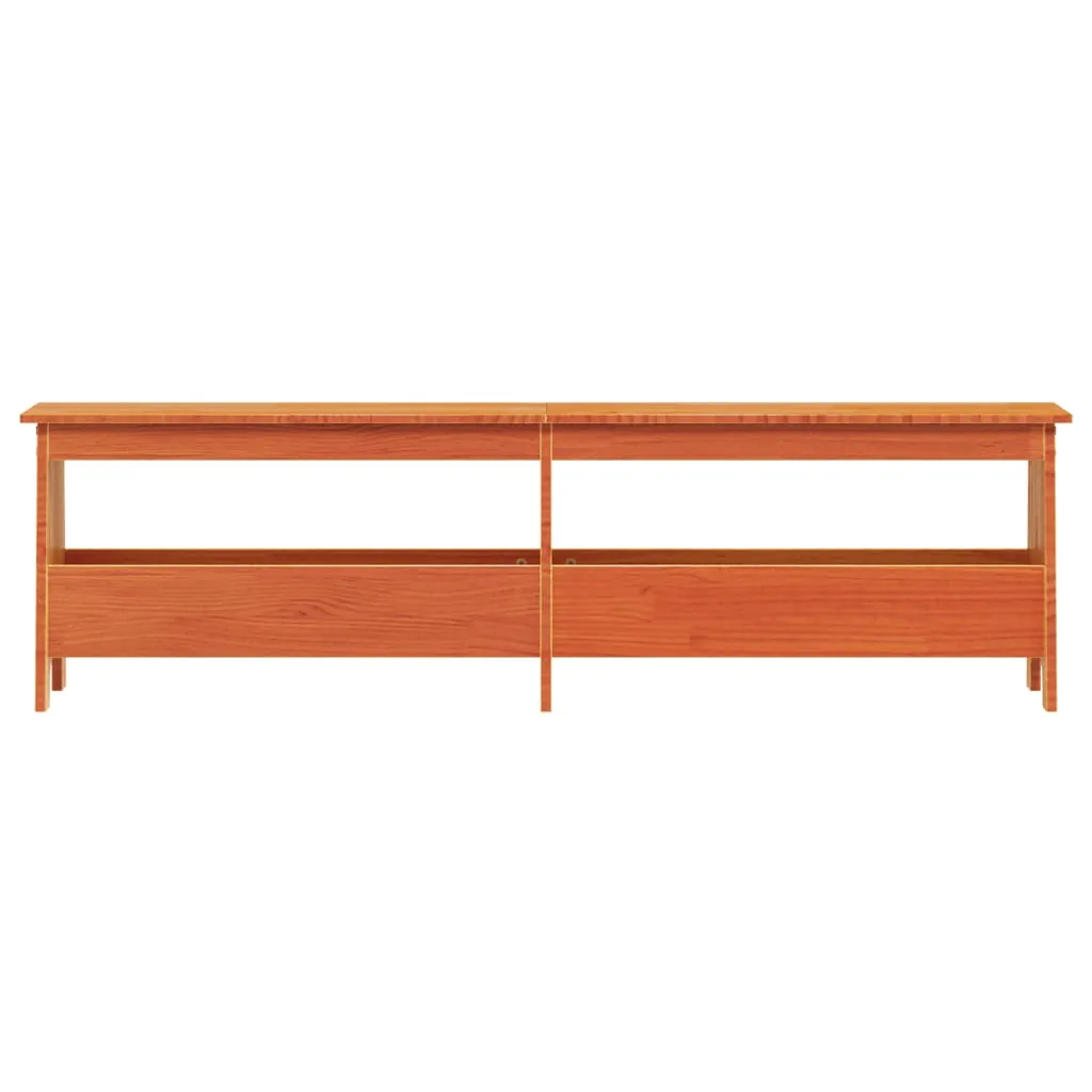 Hall Bench Wax Brown 160x28x45 cm Solid Wood Pine