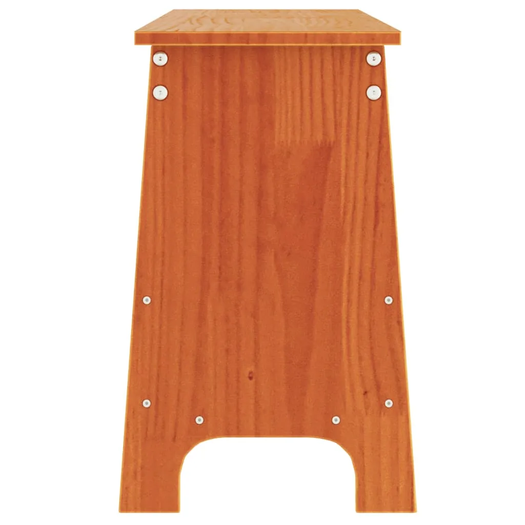 Hall Bench Wax Brown 160x28x45 cm Solid Wood Pine
