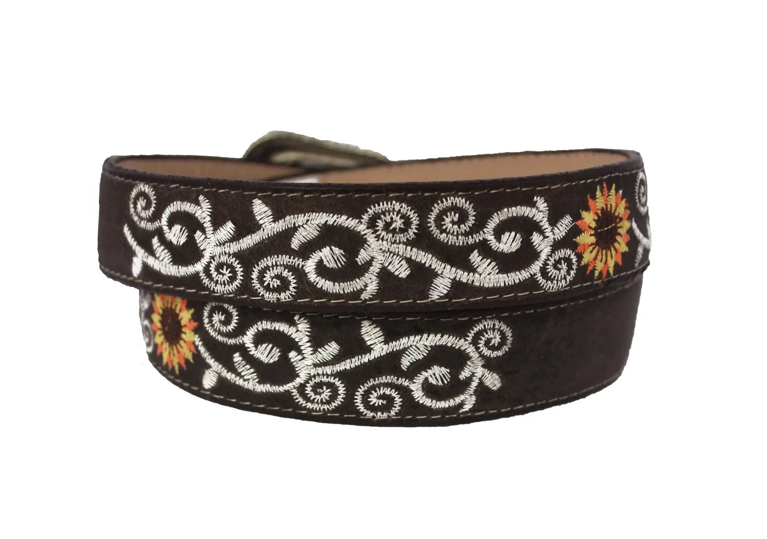 Kids #800 Brown Western Cowboy Belt Leather - Removable Buckle