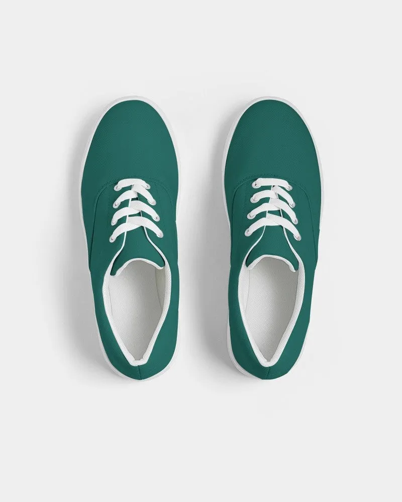 Medium Dark Blue Cool Green Women's Canvas Sneakers | Women's | Medium Dark Pure Blue Cool Green | C100M0Y50K60