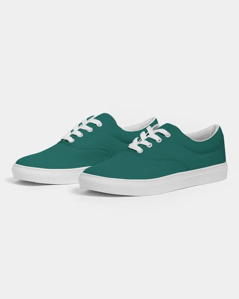 Medium Dark Blue Cool Green Women's Canvas Sneakers | Women's | Medium Dark Pure Blue Cool Green | C100M0Y50K60