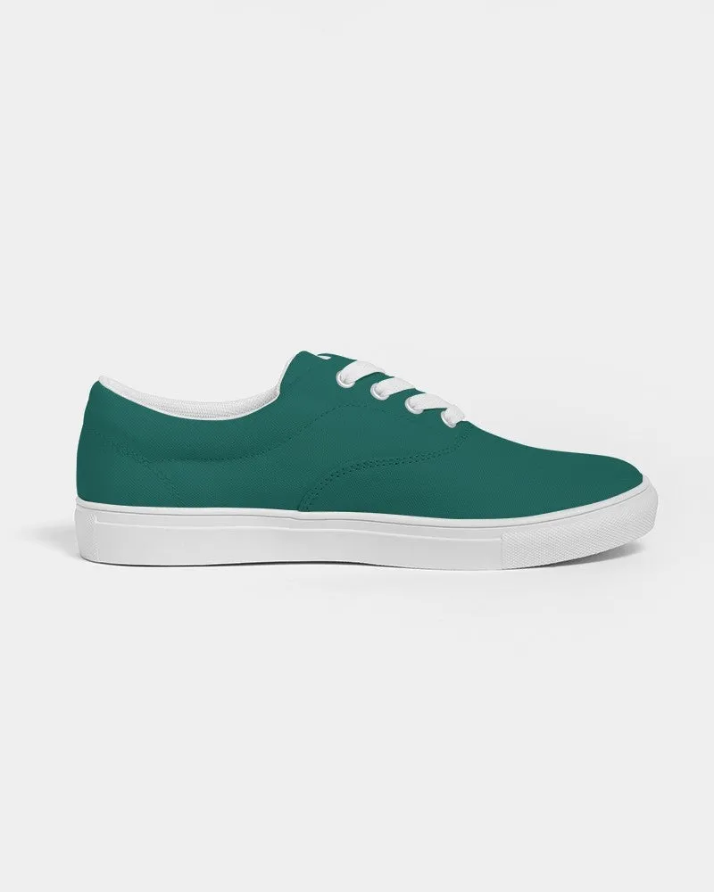 Medium Dark Blue Cool Green Women's Canvas Sneakers | Women's | Medium Dark Pure Blue Cool Green | C100M0Y50K60