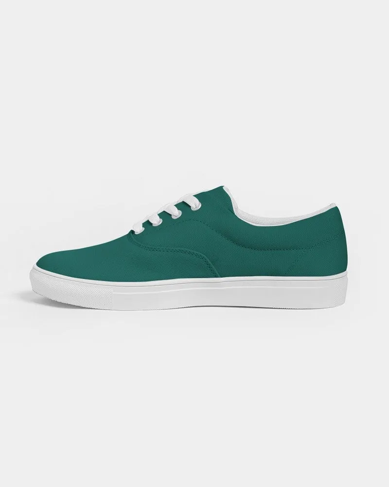 Medium Dark Blue Cool Green Women's Canvas Sneakers | Women's | Medium Dark Pure Blue Cool Green | C100M0Y50K60