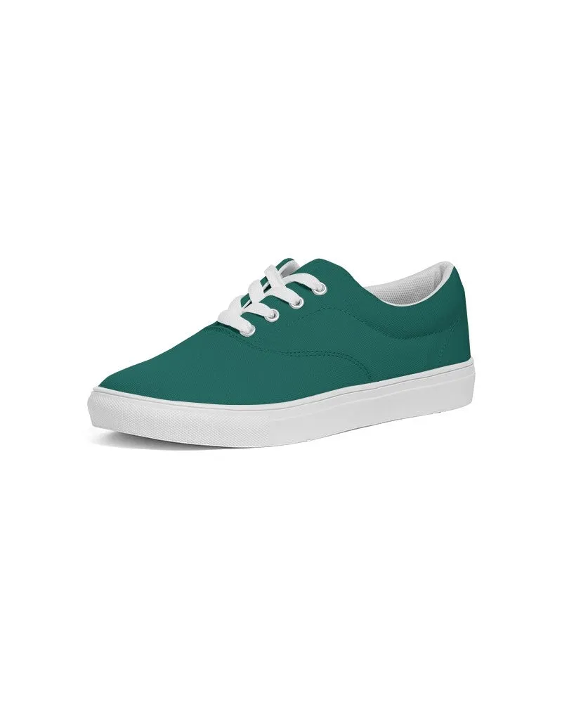 Medium Dark Blue Cool Green Women's Canvas Sneakers | Women's | Medium Dark Pure Blue Cool Green | C100M0Y50K60