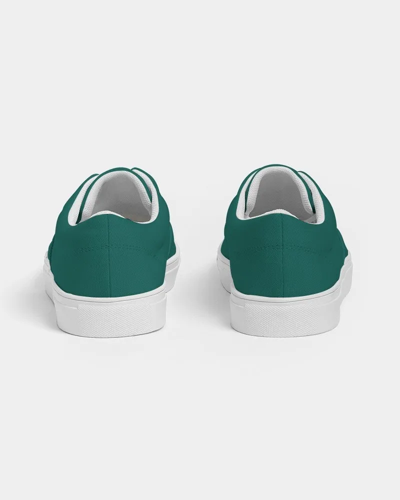 Medium Dark Blue Cool Green Women's Canvas Sneakers | Women's | Medium Dark Pure Blue Cool Green | C100M0Y50K60