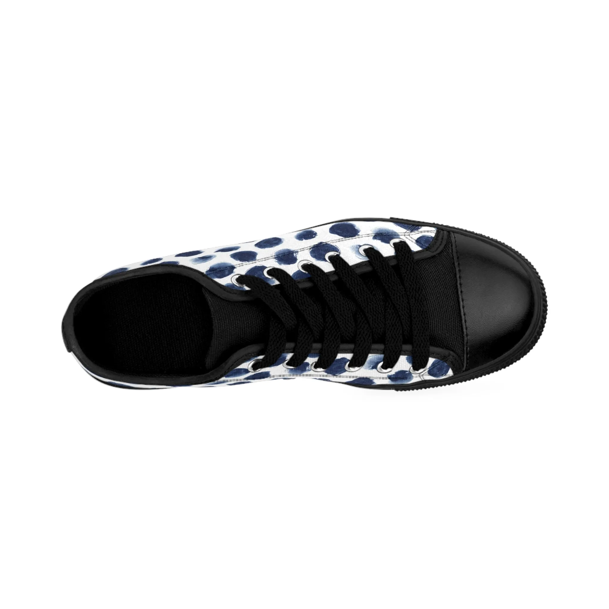 Polka Dots in Dark Indigo Women's Sneakers