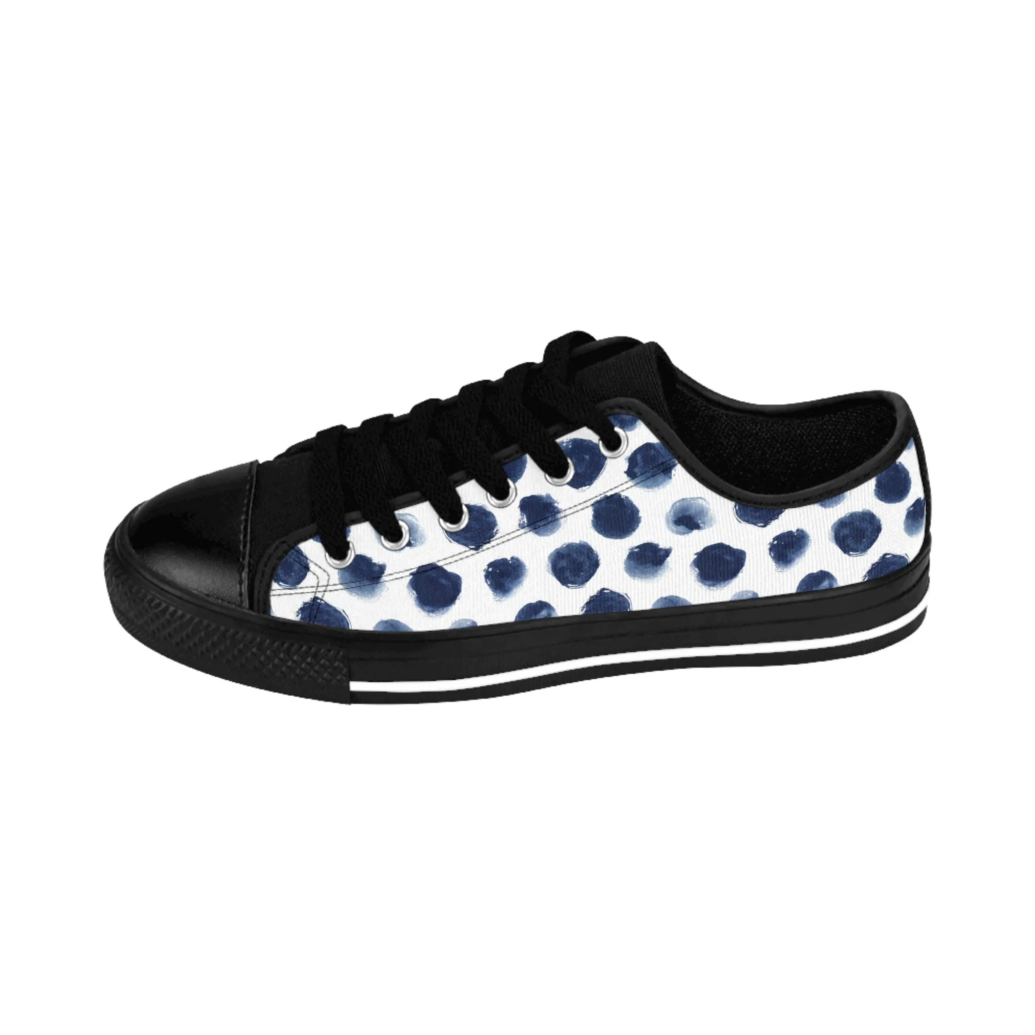 Polka Dots in Dark Indigo Women's Sneakers