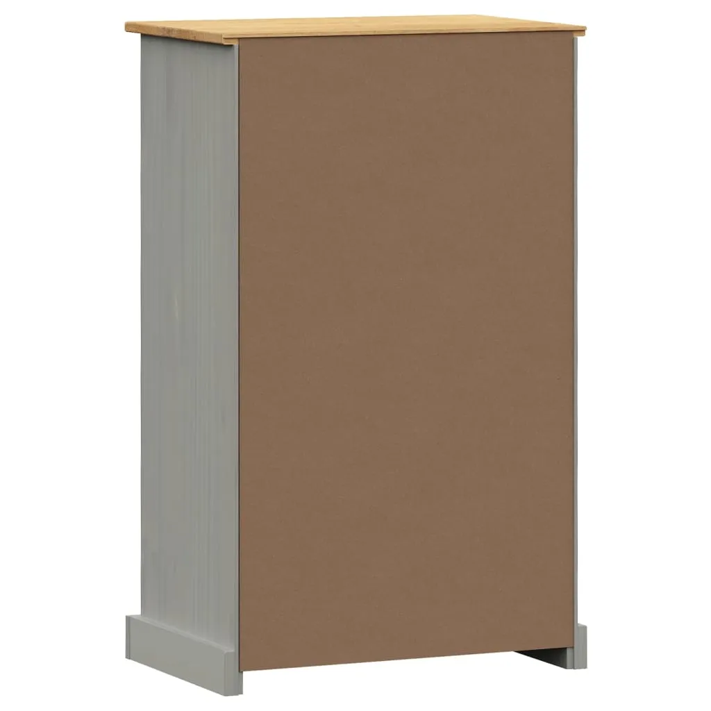 Shoe Cabinet VIGO 60x35x96 cm Grey Solid Wood Pine