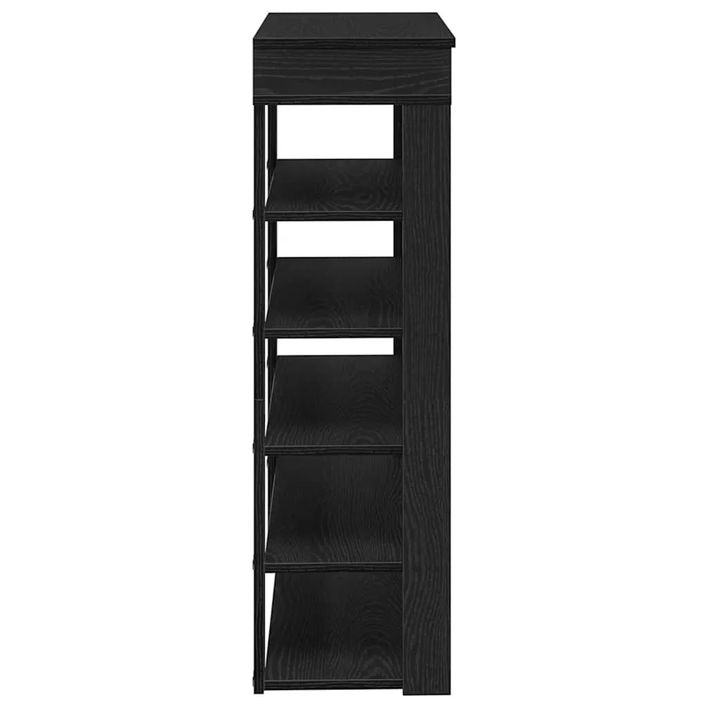 Shoe Rack Black 80x30x98 cm Engineered Wood