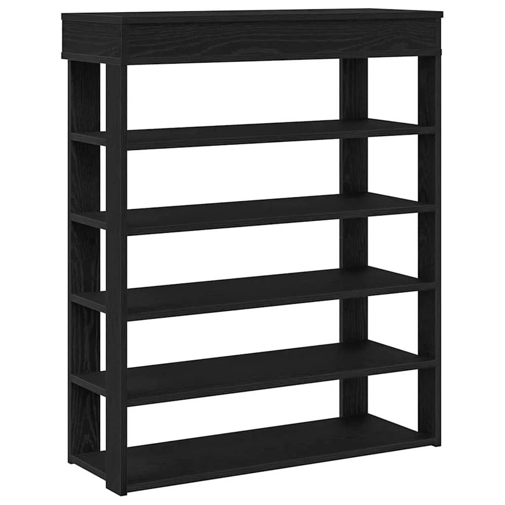 Shoe Rack Black 80x30x98 cm Engineered Wood