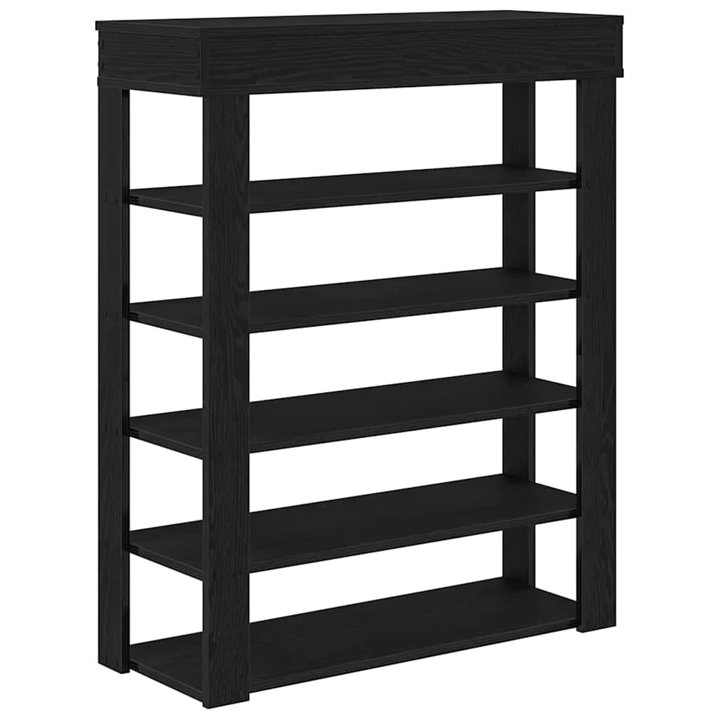 Shoe Rack Black 80x30x98 cm Engineered Wood