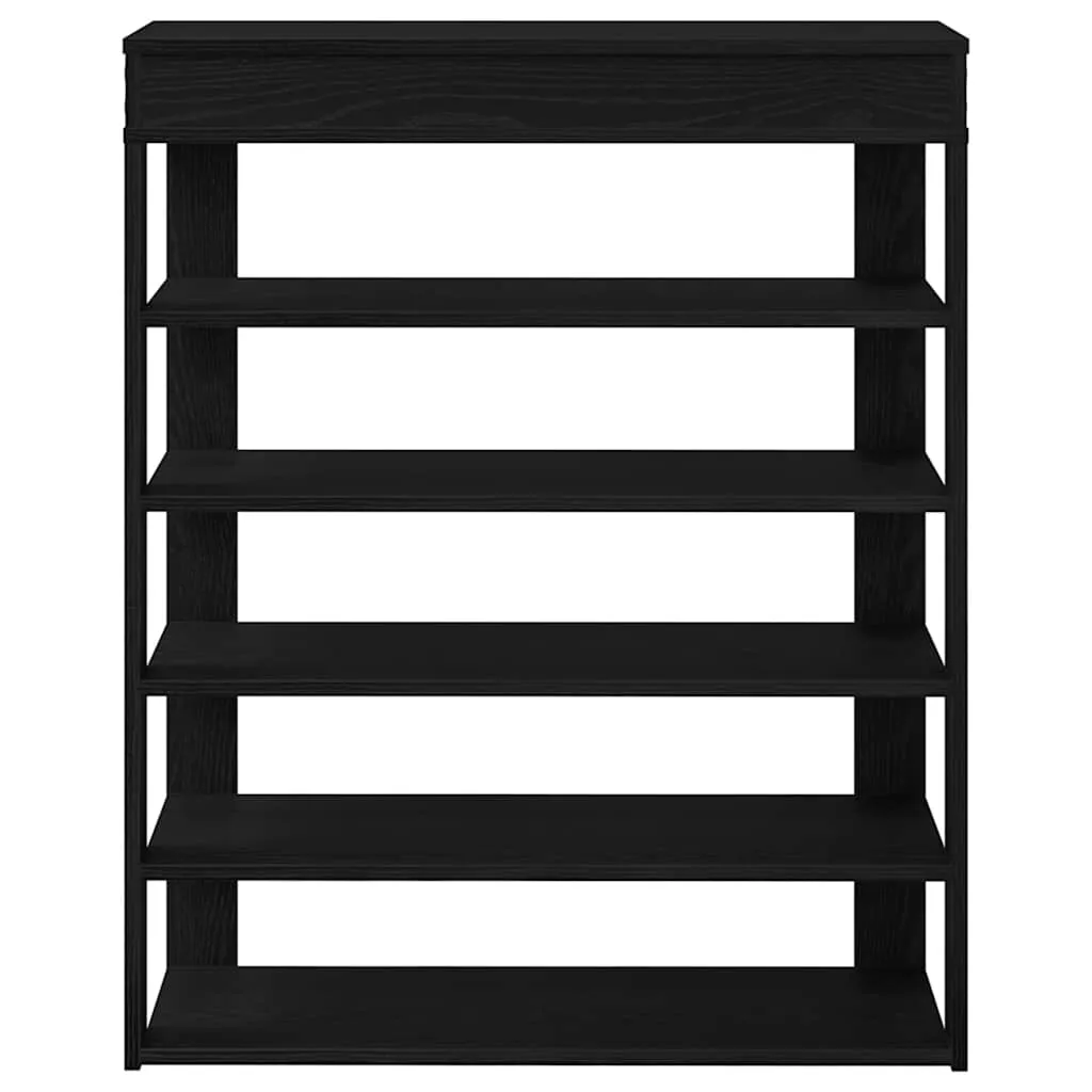 Shoe Rack Black 80x30x98 cm Engineered Wood