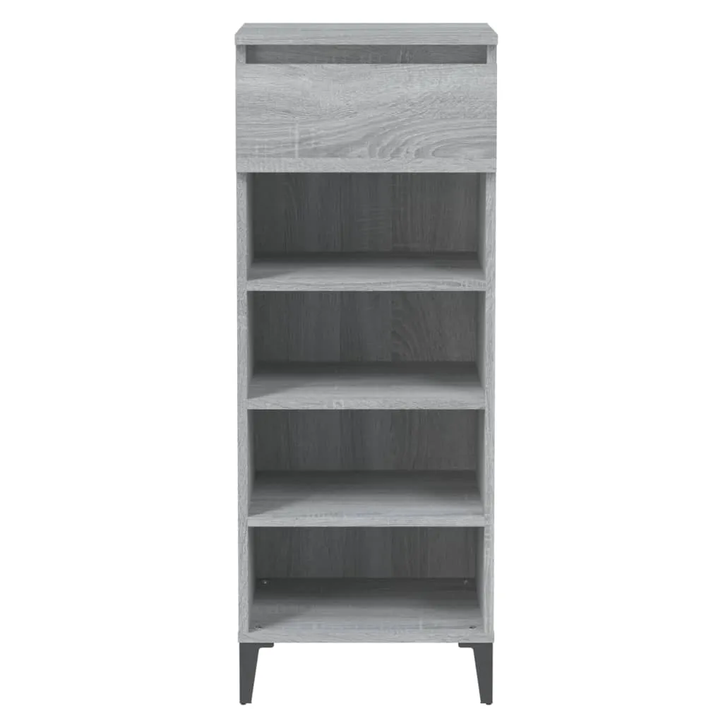Shoe Rack Grey Sonoma 40x36x105 cm Engineered Wood
