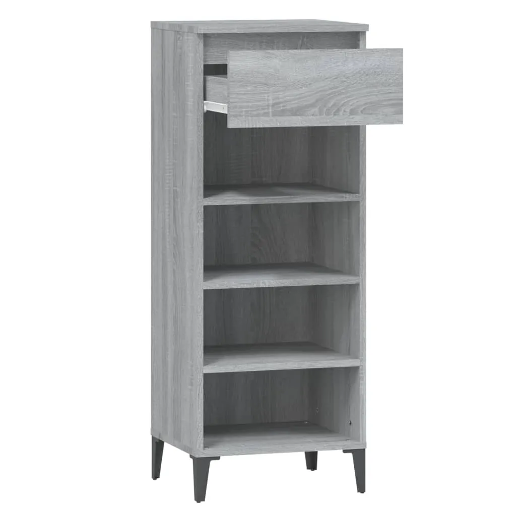 Shoe Rack Grey Sonoma 40x36x105 cm Engineered Wood