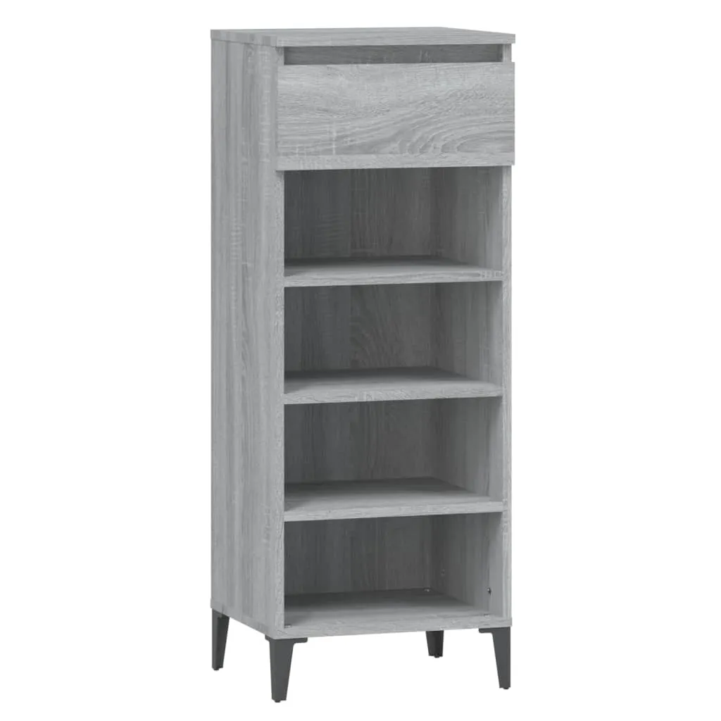 Shoe Rack Grey Sonoma 40x36x105 cm Engineered Wood