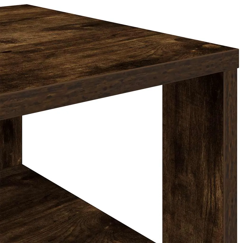 Shoe Rack Smoked Oak 61x32x87.5 cm Engineered Wood