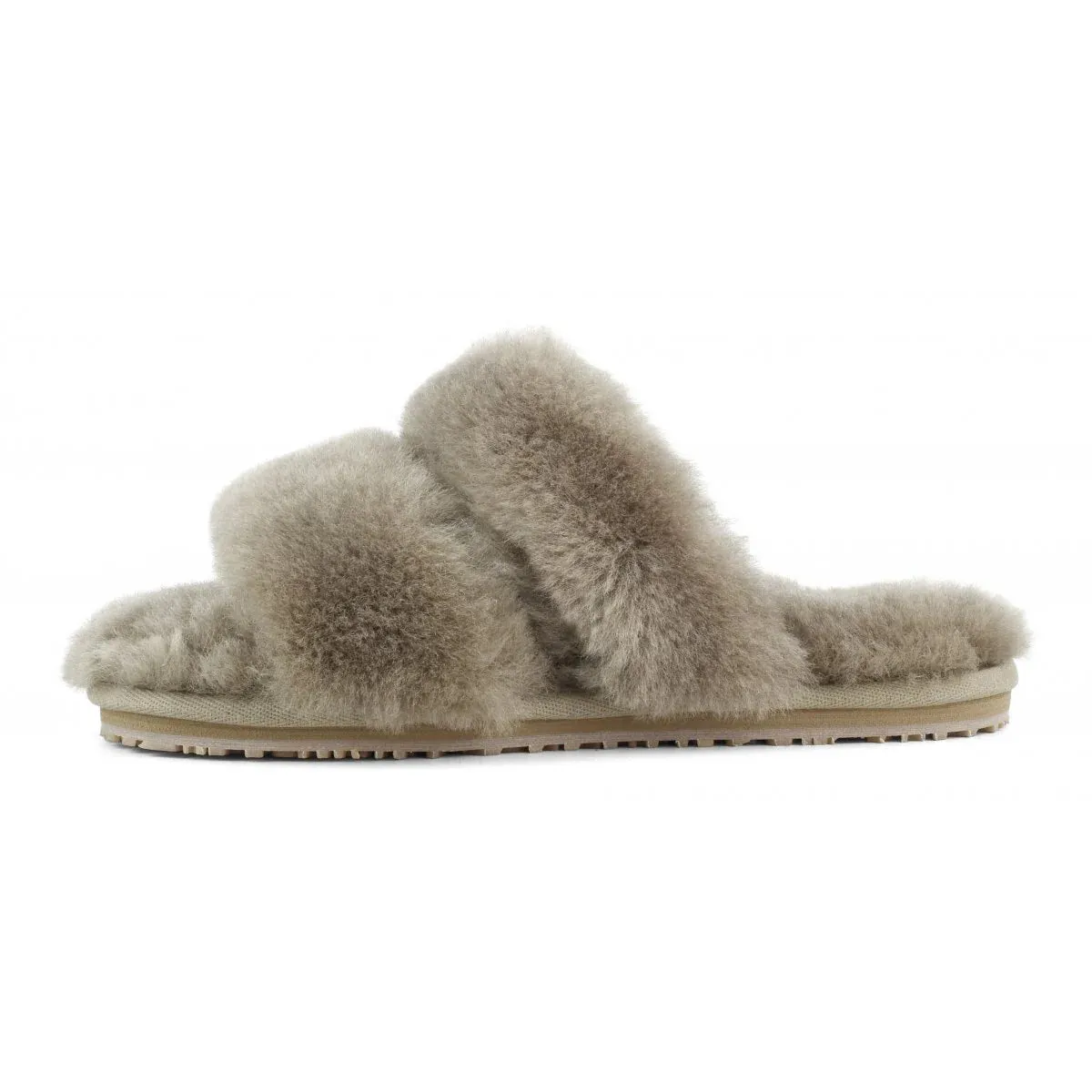 The 2 Stripe Slide Sheepskin Fur Slipper